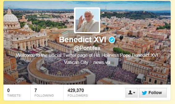 Pope's twitter